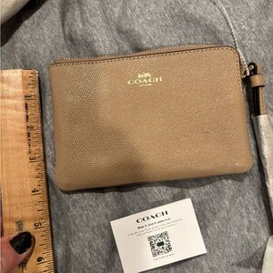 Coach Beige Leather Pouch